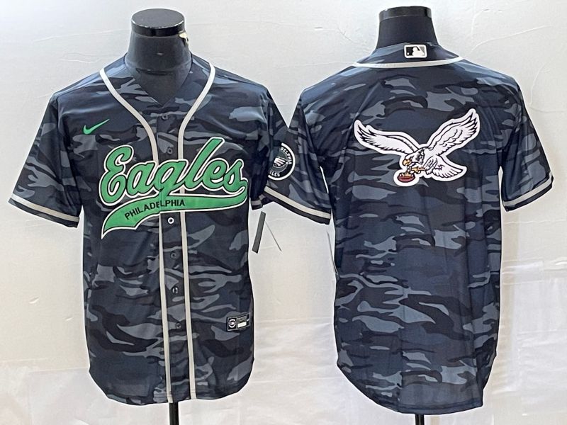 Men Philadelphia Eagles Blank Camo Nike 2023 Co Branding Game NFL Jersey style 1->philadelphia eagles->NFL Jersey